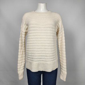 Theory Cream Cashmere Knit Sweater Size L